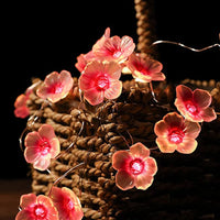 30LEDs Cherry Blossom String Lights Battery Operated String Lights Curtain Decorative Fairy Lights Home Decor