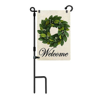 Garden Flag Stand Flag Pole Holder with Windproof Clip and Spring Stoppers