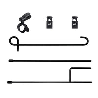 Garden Flag Stand Flag Pole Holder with Windproof Clip and Spring Stoppers