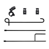 Garden Flag Stand Flag Pole Holder with Windproof Clip and Spring Stoppers