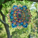 Mandala Wind Spinner Hanging Wind Spinner 3D Outdoor Garden Home Decor