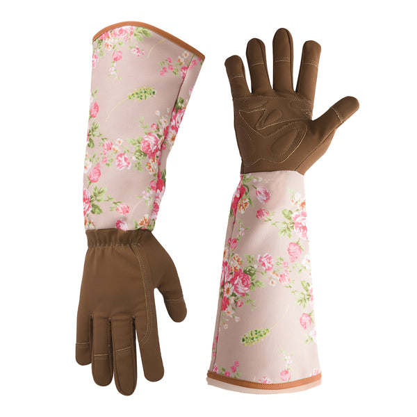 Pair of Gardening Gloves for Women Long Sleeve Thorn-proof Prunching Garden Gloves Gardening Accessories Coffee