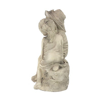 Kissing Couple Garden Statue Garden Home Decoration Ornament Crafts Gifts Sculpture Decoration Sitting on Rock