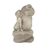 Kissing Couple Garden Statue Garden Home Decoration Ornament Crafts Gifts Sculpture Decoration Sitting on Rock