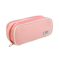 Zipper Pencil Case Pen Bag Organizer School Office Cosmetic Stationery Storage Pink