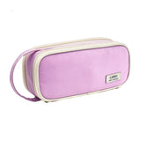 Zipper Pencil Case Pen Bag Organizer School Office Cosmetic Stationery Storage Purple