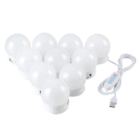 10-Bulb Hollywood Style Vanity Mirror Lights Makeup Table Lamp Dressing Room Mirror Lights