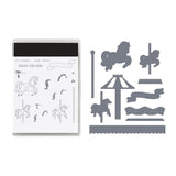 Clear Stamp with Die Sets Embossing Stencil for DIY Scrapbooking Arts Crafts Stamping Style 4