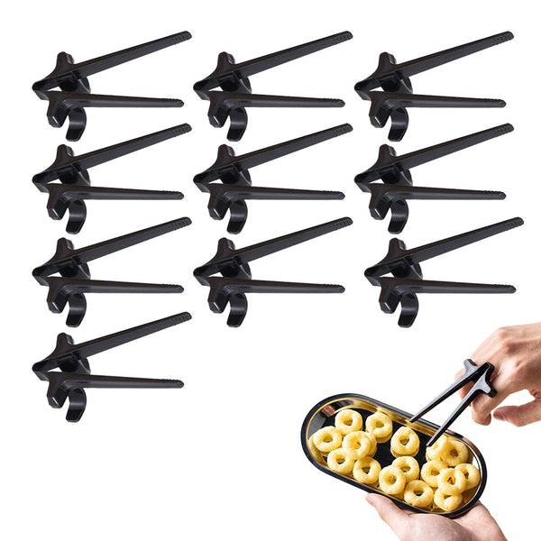 10Pcs Finger Chopsticks Snack Chopsticks Snack Clips for Gamers Black