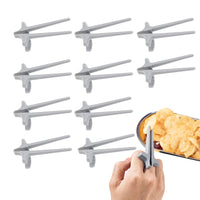 10Pcs Finger Chopsticks Snack Chopsticks Snack Clips for Gamers Light Gray