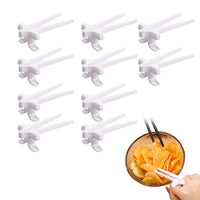 10Pcs Finger Chopsticks Snack Chopsticks Snack Clips for Gamers White