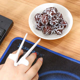 10Pcs Finger Chopsticks Snack Chopsticks Snack Clips for Gamers White