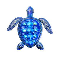 Metal Sea Turtle Wall Decor Sea Turtle Wall Art Decor for Home Office Garden Fences Blue