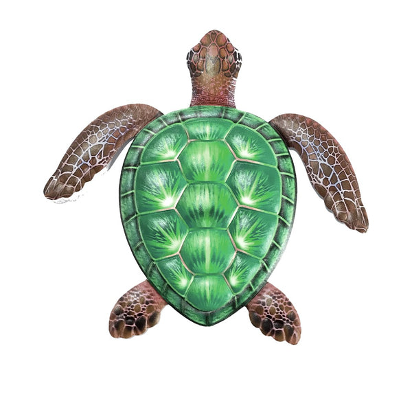 Metal Sea Turtle Wall Decor Sea Turtle Wall Art Decor for Home Office Garden Fences Green