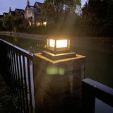 Solar Post Light Waterproof Outdoor Column Patio Fence Gate Garden Lamps