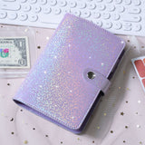 A6 PU Leather Notebook Binder Budget Planner Organizer Cover Cash Pockets Sheets Purple