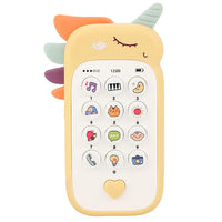 Baby Unicorn Toy Phone Pretend Phone Toy Musical Phone Toy Yellow