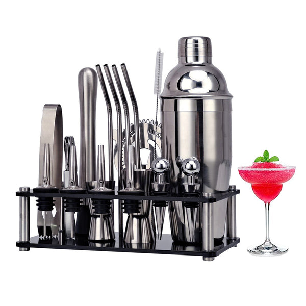 20 Pcs Stainless Steel Cocktail Shaker Set Bar Tools