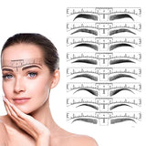 100Pcs Disposable Eyebrow Ruler Eyebrow Stencil Microblading Ruler