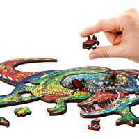 Wooden Puzzle Unique Irregular Dinosaur Jigsaw Puzzles