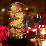 Artificial Rose Flowers with Lights Romantic Rose Gift-Warm Light