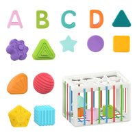 Baby Sensory Blocks Toy Shapes Sorter Toy Baby Montessori Toys Style 1