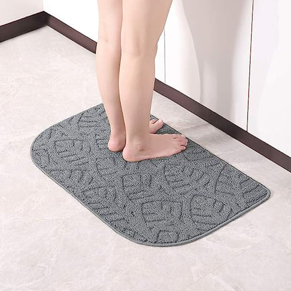 Non-Slip Floor Mat Door Mat Bathroom Kitchen Mat Light Gray