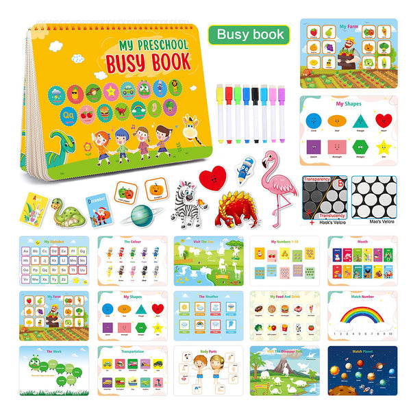 My Preschool Quiet Busy Book Early Educational Learning Toys Style 1