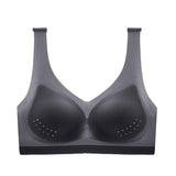 Ultra-thin Ice Silk Bra One-piece Seamless Bra Removable Bra Pad Sports Yoga Black