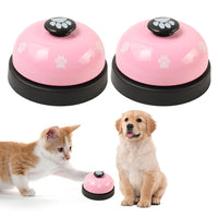 2Pcs Pet Training Bells Dog Cat Training Equipment Interactive Toys Pink