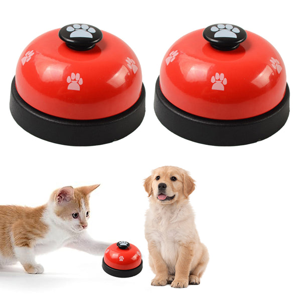 2Pcs Pet Training Bells Dog Cat Training Equipment Interactive Toys Red