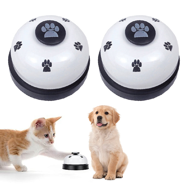 2Pcs Pet Training Bells Dog Cat Training Equipment Interactive Toys White