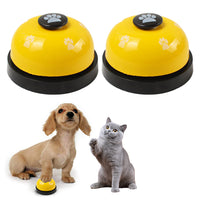 2Pcs Pet Training Bells Dog Cat Training Equipment Interactive Toys Yellow