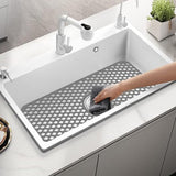 Silicone Sink Mat Kitchen Sink Protector Non-Slip Sink Grid Grate Sink Accessories Grey