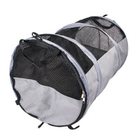 Travel Foldable Dogs Carrier Breathable Car Dog Cage Pet Tent Gray