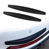 2pcs Universal Rubber Anticollision Car Corner Bumper Guard Protector Anti-Scratch Strips Sticker Black