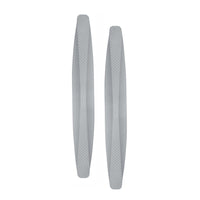 2pcs Universal Rubber Anticollision Car Corner Bumper Guard Protector Anti-Scratch Strips Sticker Grey