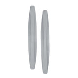 2pcs Universal Rubber Anticollision Car Corner Bumper Guard Protector Anti-Scratch Strips Sticker Grey