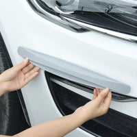 2pcs Universal Rubber Anticollision Car Corner Bumper Guard Protector Anti-Scratch Strips Sticker Grey