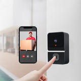 Smart Visual Doorbell Wireless WiFi Home Camera with Dingdong Machine Black