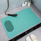 Bathtub Mat Non-Slip Shower Mat Bathroom Feet Massage Floor Mat Aqua Green