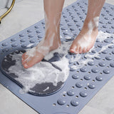 Bathtub Mat Non-Slip Shower Mat Bathroom Feet Massage Floor Mat Gray