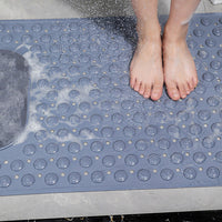 Bathtub Mat Non-Slip Shower Mat Bathroom Feet Massage Floor Mat Gray