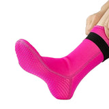 Pair of Wetsuit Socks 3mm Neoprene Diving Socks Thermal Anti-Slip Socks Water Booties for Swimming Water Sports Rose Red