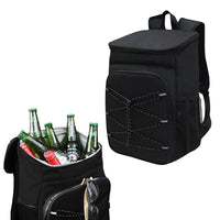 Water-resistant Insulated Cooling Backpack Picnic Camping Hiking Fishing Cooler Bag Black