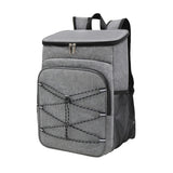 Water-resistant Insulated Cooling Backpack Picnic Camping Hiking Fishing Cooler Bag Gray