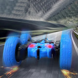 2.4Ghz Reversible RC Stunt Car Remote Control Toy Car with LED Lights Blue