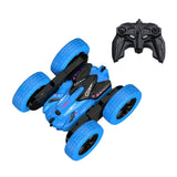 2.4Ghz Reversible RC Stunt Car Remote Control Toy Car with LED Lights Blue