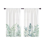 Pair of Kitchen Curtains Room Door Blackout Curtains Home Decor Green