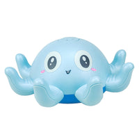 Octopus Pool Water Toy Toddle Bath Toy Octopus Spray Induction Floating Toy for Children Blue